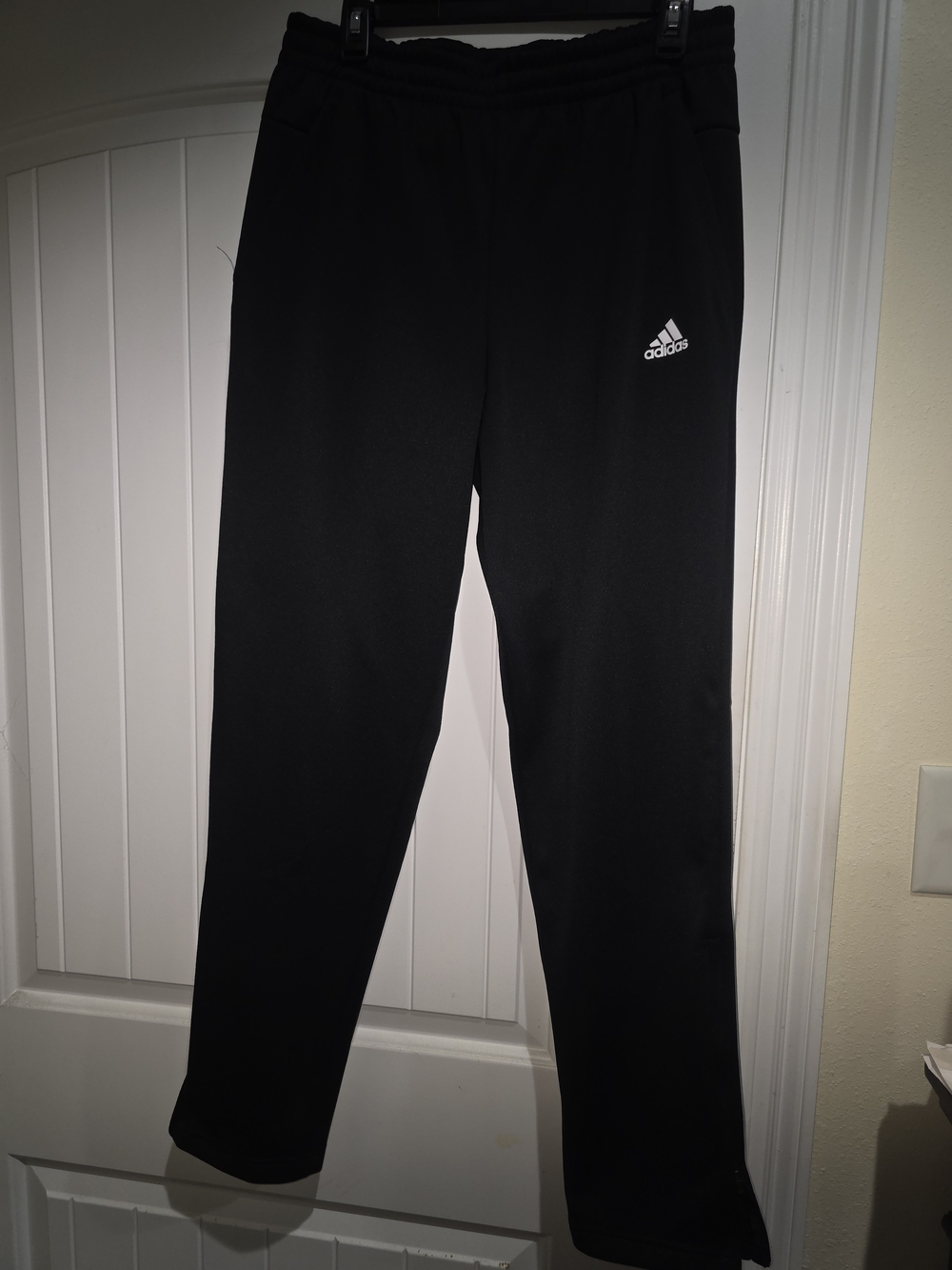 Adidas Men' Black Athletic Track Pants - Gently Used - Medium